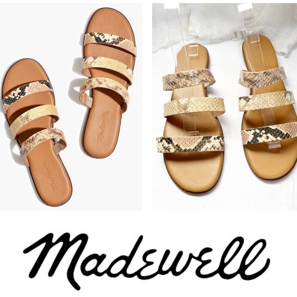The Ilana Slide Sandal in Snake Embossed Leather This item so Popular SOLD OUT